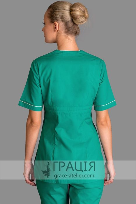 Зеленый хирургический костюм Кувшинка, тёмный аквамарин (056), 54