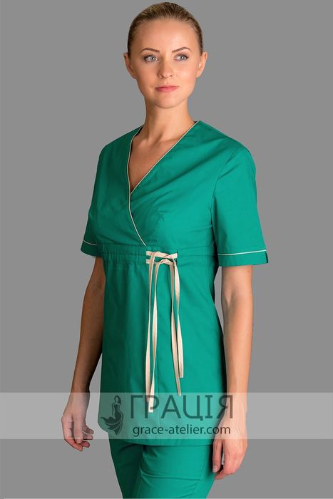 Зеленый хирургический костюм Кувшинка, тёмный аквамарин (056), 62