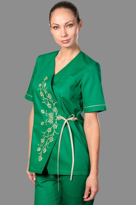 Медицинский костюм Киото, зелёная трава (016), 38