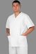 Костюм хірургічний Лікар з тканини середньої щільності, білий (007), 42