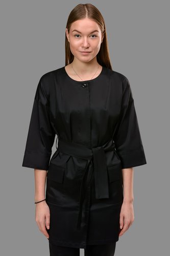 Медицинская блуза Амина стрейчевая, чорний (309), 38