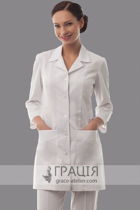 Белая медицинская блуза Андреевская, 38
