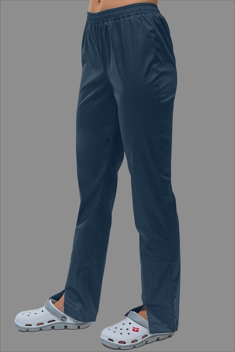Хирургический костюм Мистери стрейчевый с вышивкой, тёмно-синий (303), 38