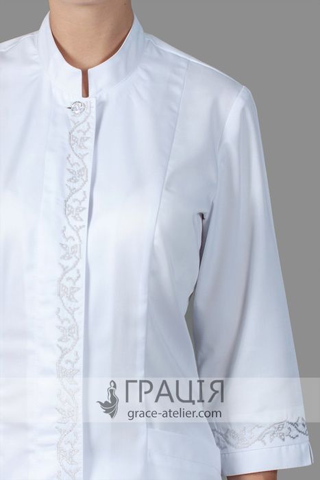 Медицинский костюм Украинский с серебром, 38