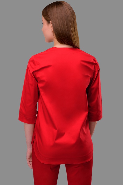 Стрейчева медична блуза Коліжанка, червоний (302), 38