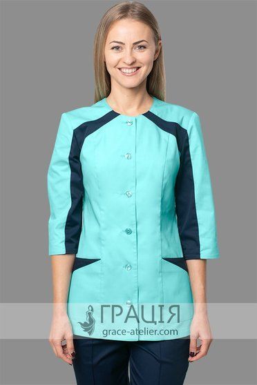 Медкостюм Домініка, аквамарин (011), 46, сумішева
