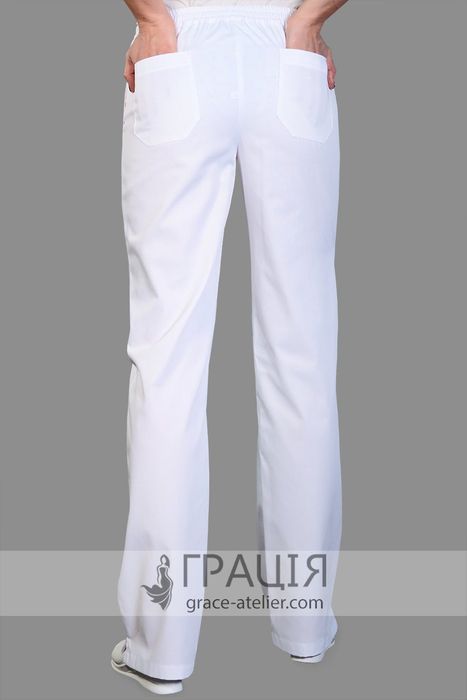 Білі жіночі медичні штани Сакура, 64