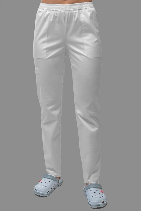 Стрейчевый хирургический костюм Папайя, белый (301), 38